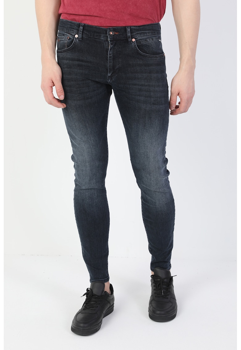 Blugi skinny cu talie joasa 040 Alex