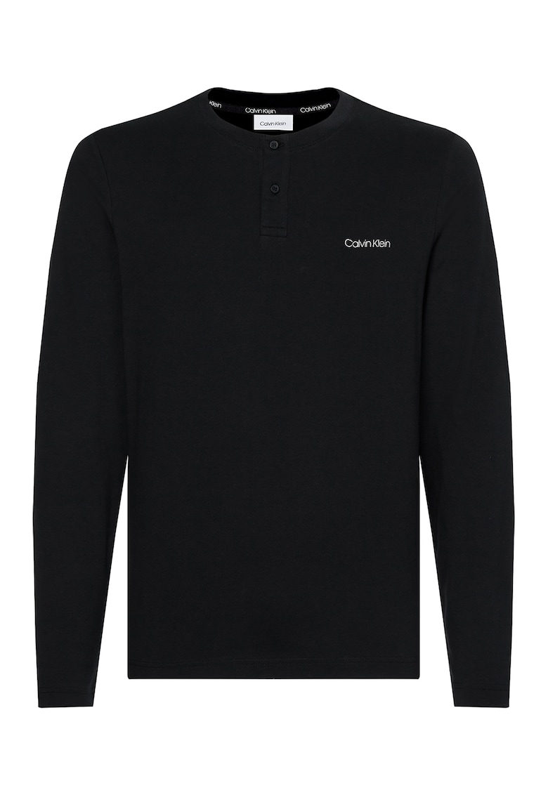 CALVIN KLEIN Блуза от органичен памук с цепка с копчета за Мъже CALVIN KLEIN Блуза от органичен памук с цепка с копчета за Мъже