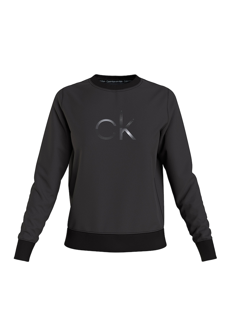 Bluza sport de bumbac organic cu imprimeu logo CALVIN KLEIN imagine 2022 13clothing.ro