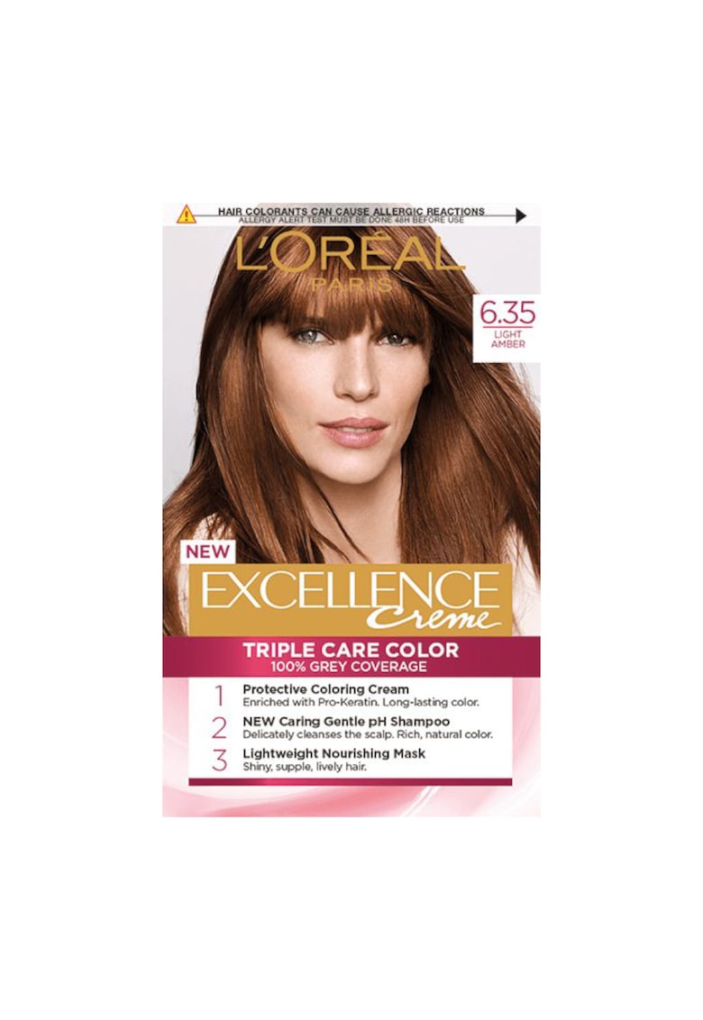 Vopsea de par permanenta cu amoniac Excellence Creme - 6.35