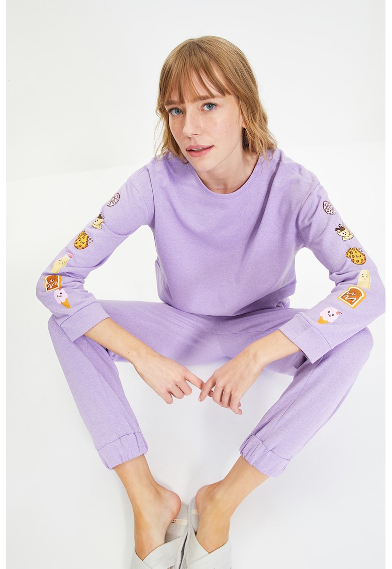 Pijama cu imprimeu cu mic dejun