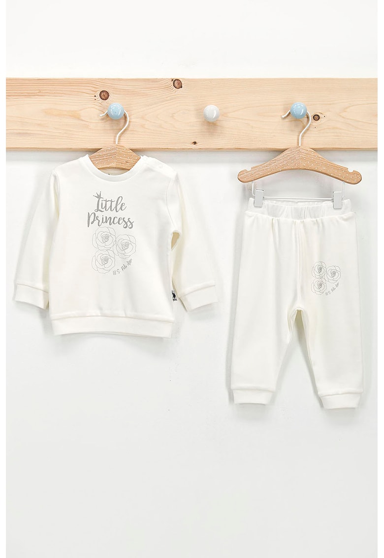 Set de pantaloni si bluza de bumbac - 2 piese