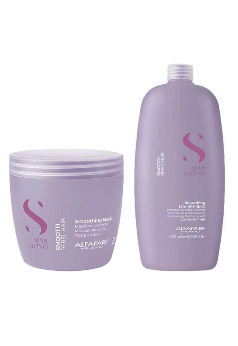 Set pentru netezire  Semi Di Lino Sampon 1000 ml - Masca 500 ml