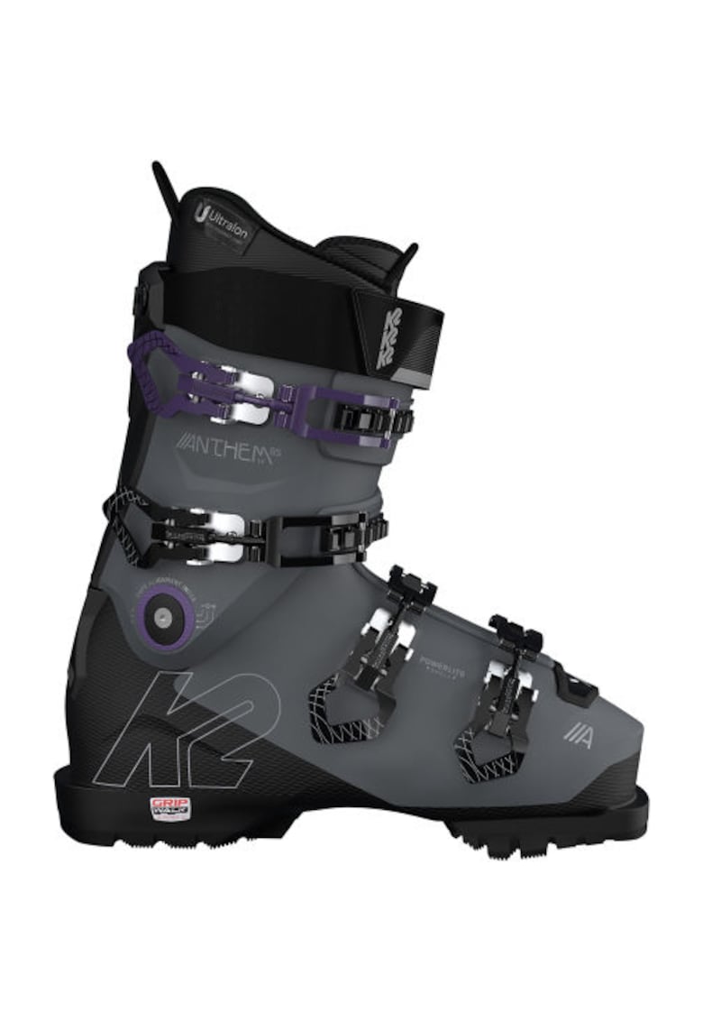 Clapari ski ANTHEM 85 LV GRIPWALK pentru femei gri/negru/mov K2