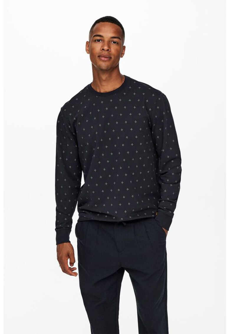 Bluza sport din amestec de bumbac cu imprimeu grafic fashiondays.ro imagine 2022 reducere
