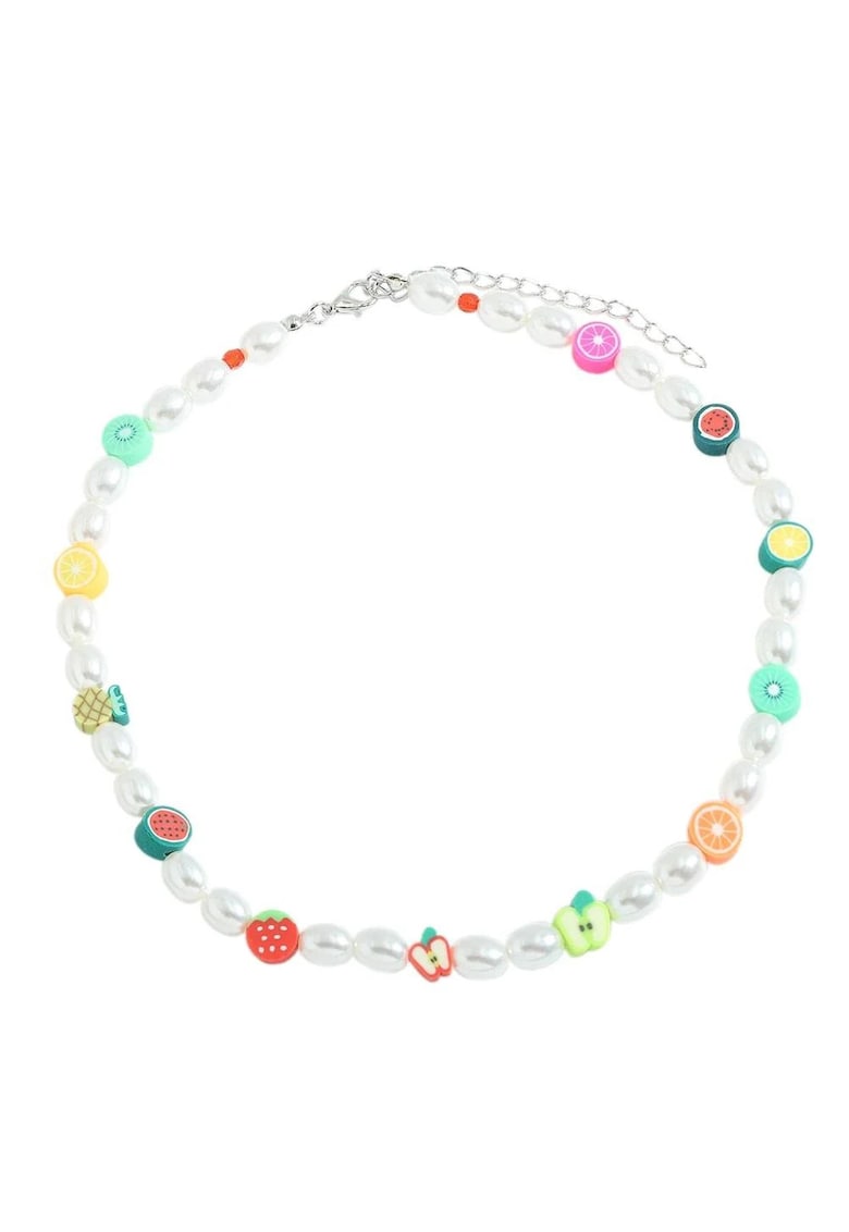 Colier argintiu - cu perle si fructe - Maya C9 -