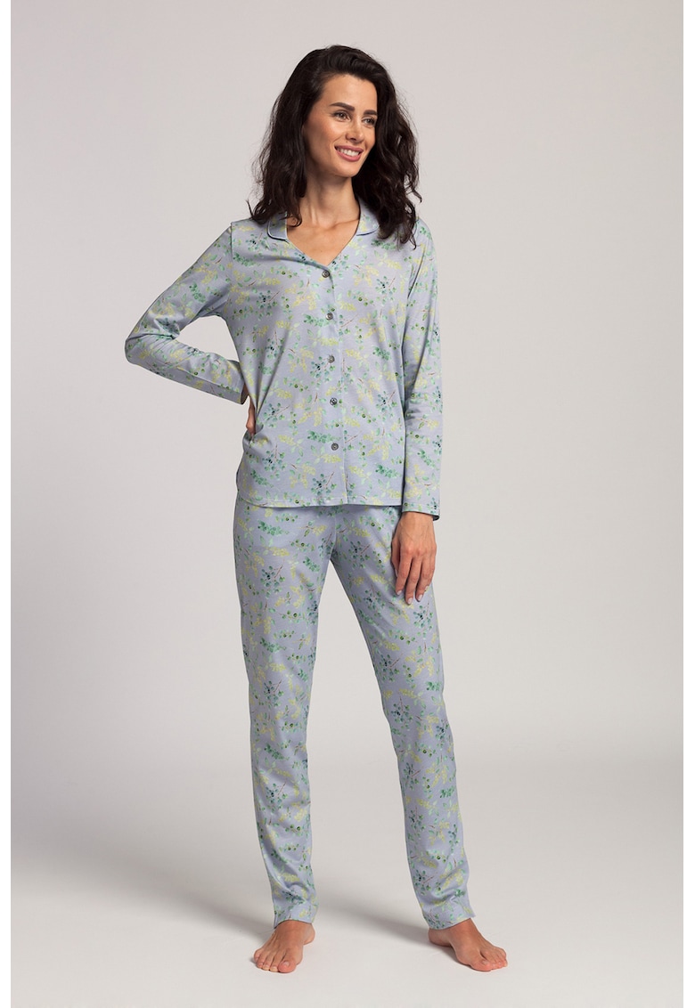 Pijama cu imprimeu – nasturi si buzunare laterale fashiondays.ro imagine 2022 13clothing.ro