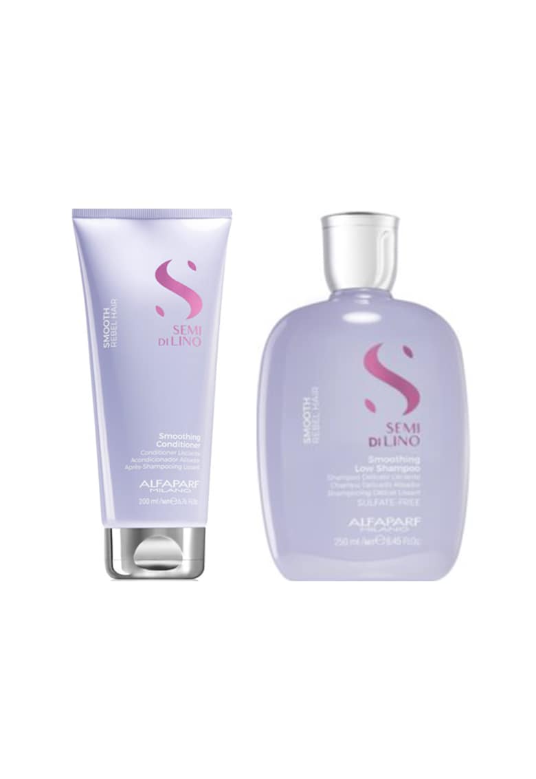 Set pentru netezire  Semi Di Lino Sampon 250 ml - Balsam 200 ml