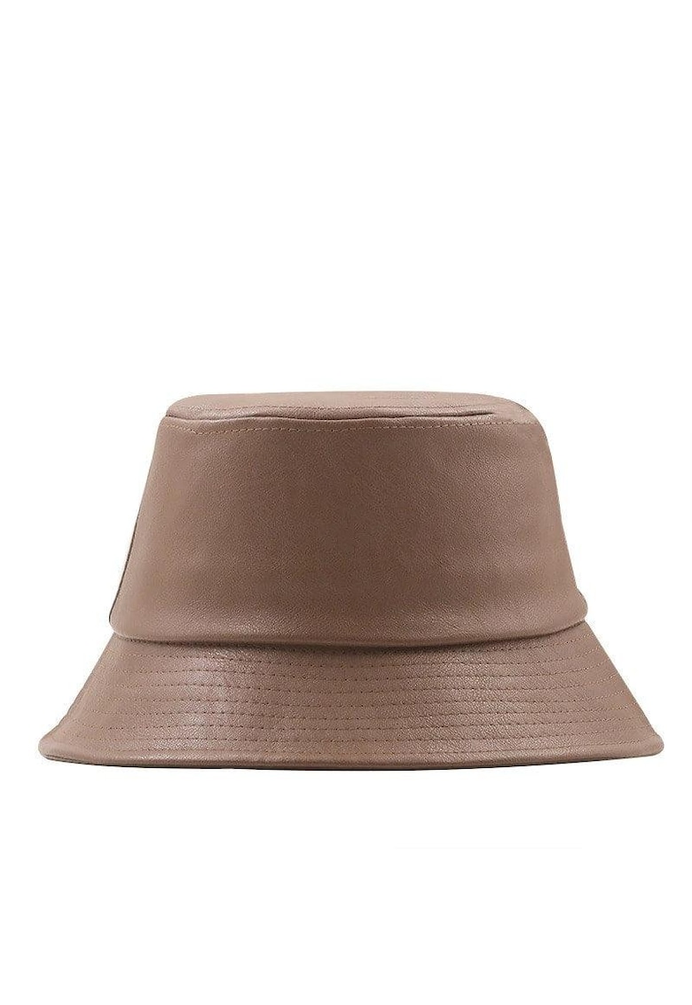 Palarie dama - bej - stil pescar - din piele ecologica - Mikas -