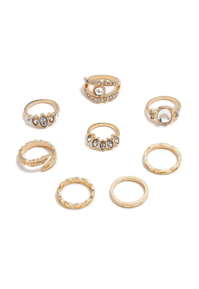 Set 8 inele aurii - cu pietre - Mirela C2 -