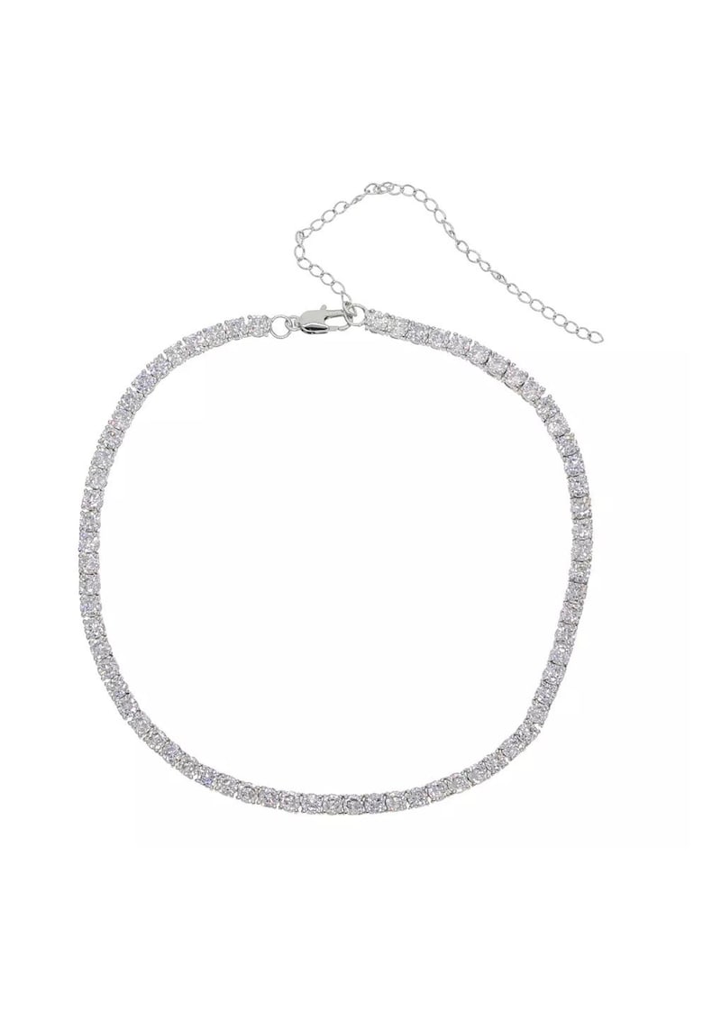 Colier tennis - argintiu - cu pietre din zirconiu - ajustabil - Natalia C2 -