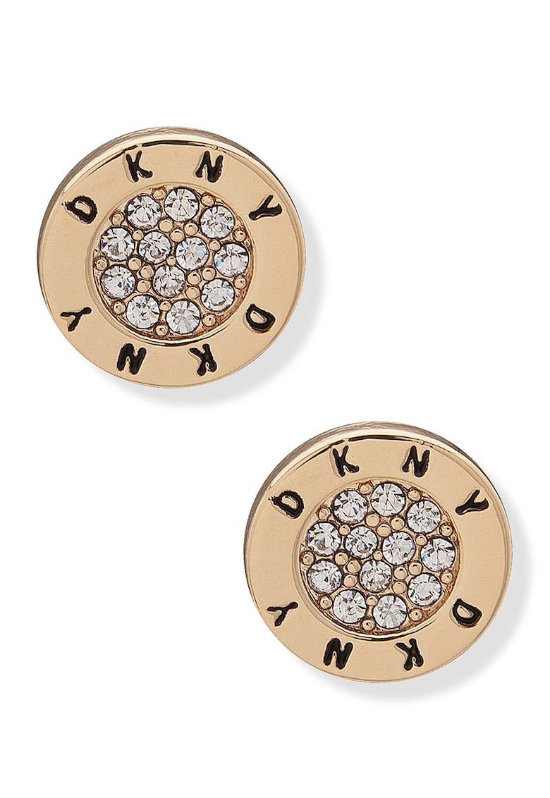 Cercei cu tija decorati cu cristale DKNY poza noua reduceri 2022