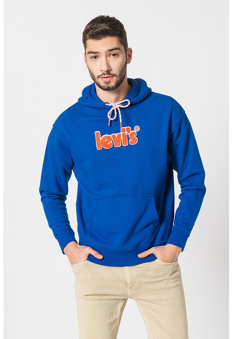 Худи с джоб кенгуру и лого Levis