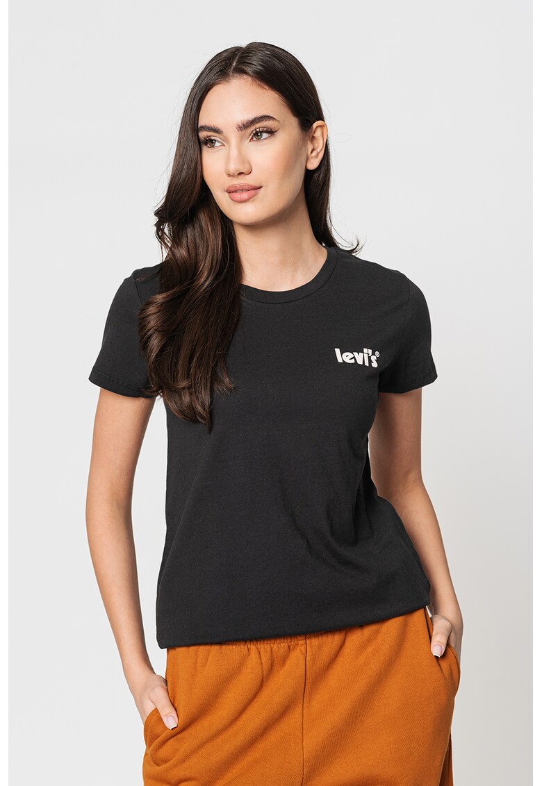 Тениска с овално деколте и лого Levis