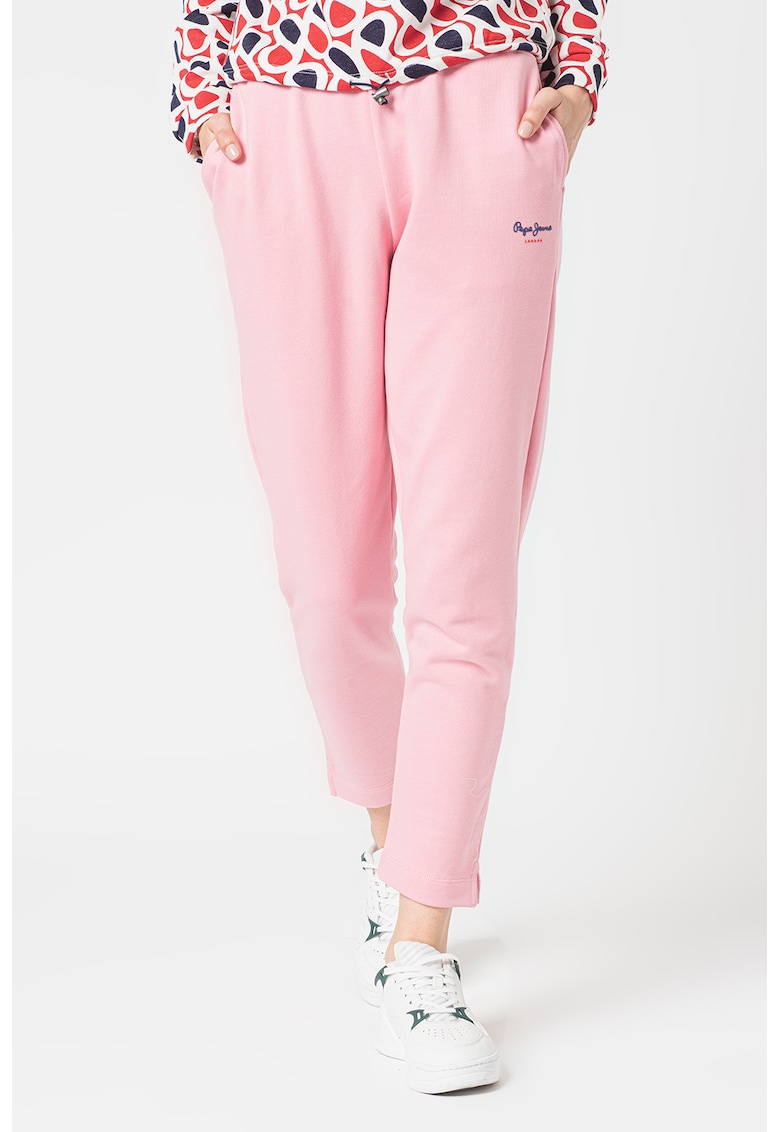 Pantaloni sport cu snur in talie Calista - Roz