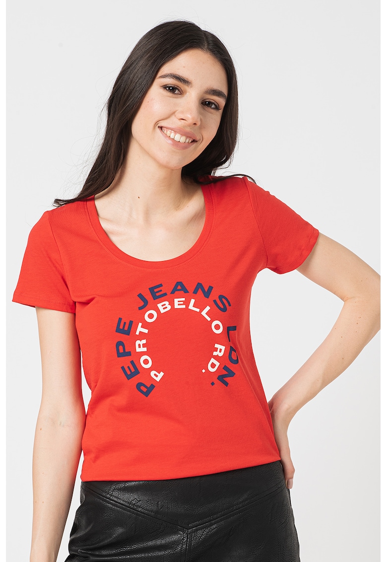 Tricou cu imprimeu logo Cammie