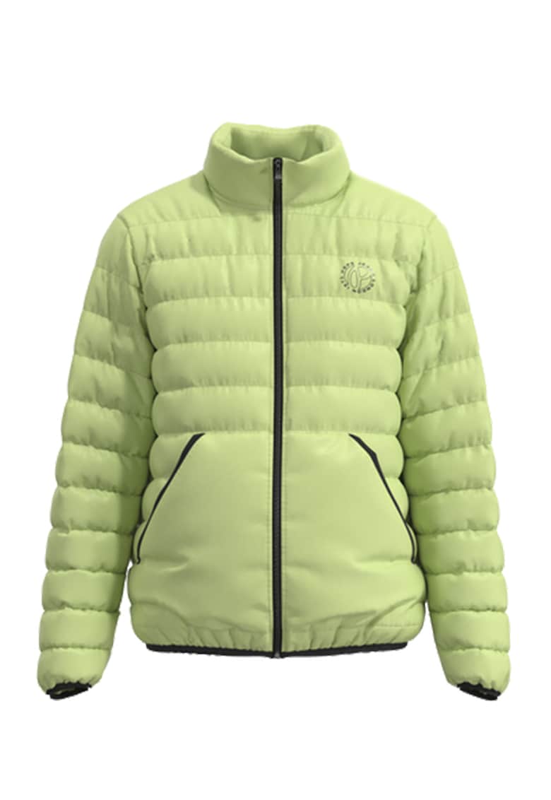 Pepe Jeans London Geaca matlasata cu buzunare laterale - Verde lime