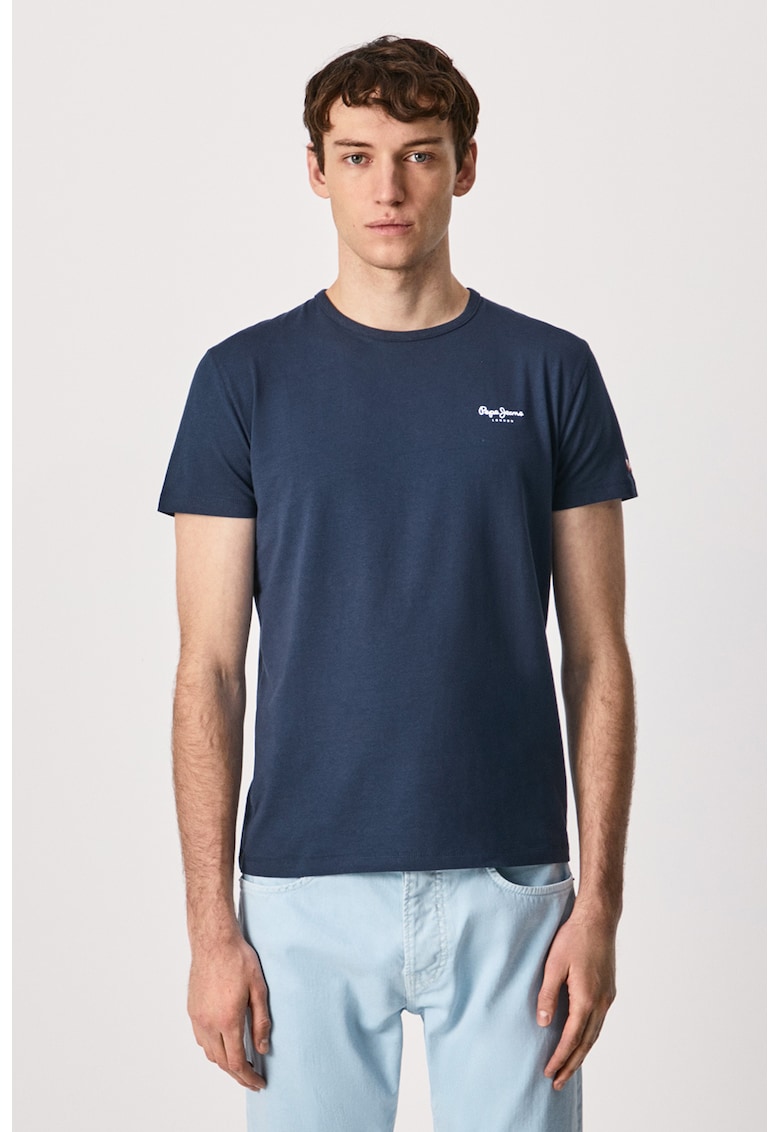 Tricou slim fit Original Basic - Bleumarin