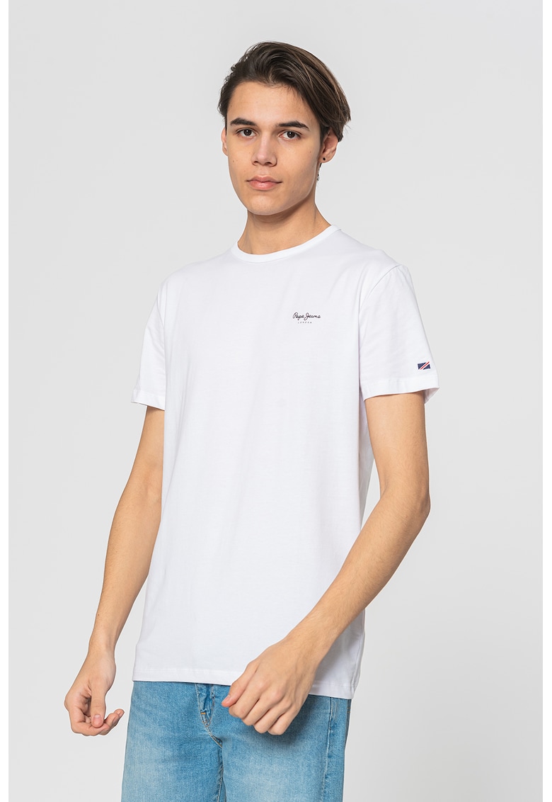 Tricou slim fit Original Basic - Alb