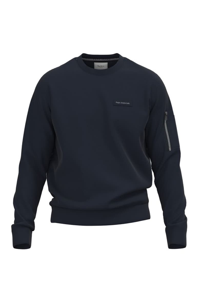 Bluza sport cu fenta cu fermoar - Albastru inchis/Bleumarin