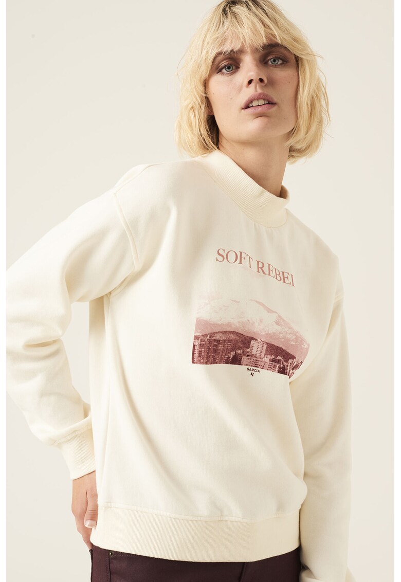 Bluza sport cu imprimeu foto fashiondays imagine noua