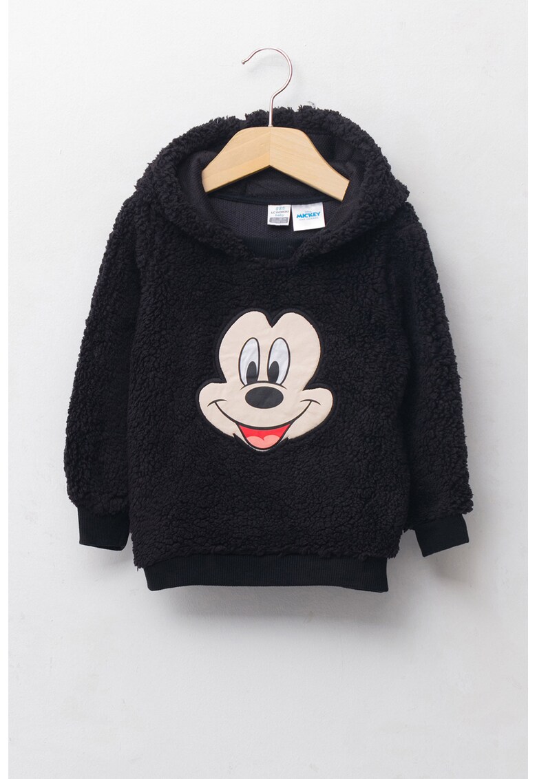 Hanorac din material teddy cu model Mickey Mouse