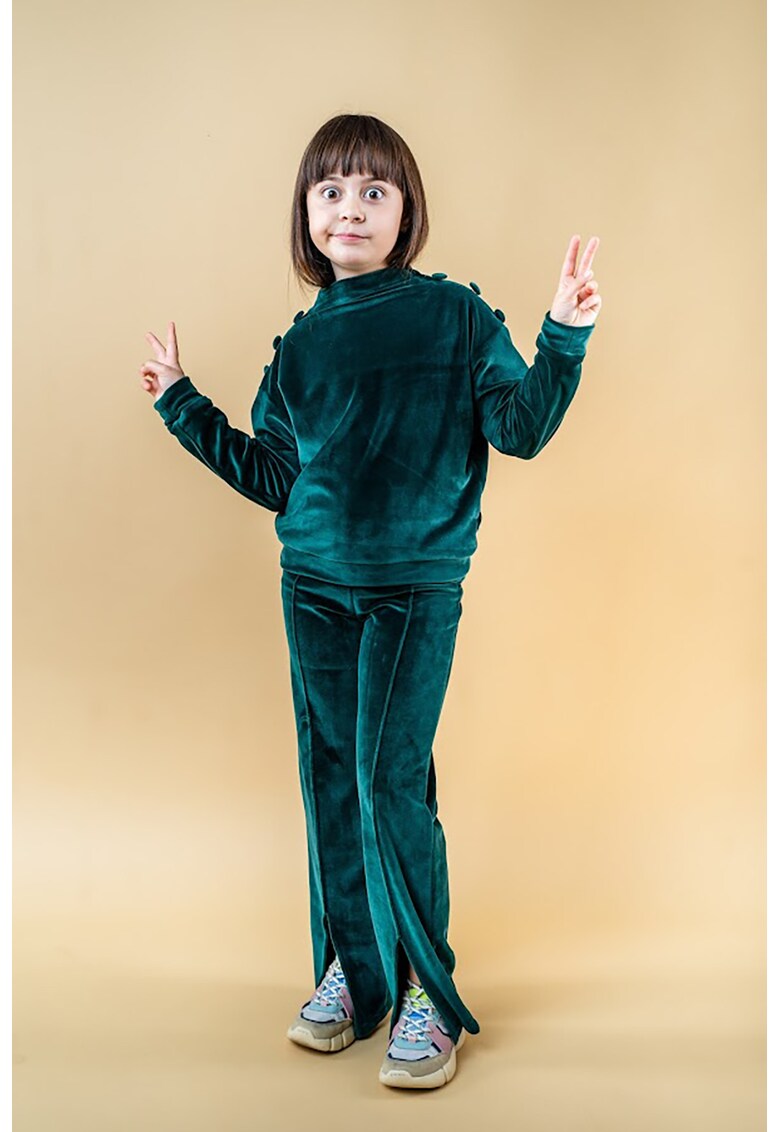 Set de pantaloni si bluza sport de catifea – 2 piese EMMA concept wear imagine noua gjx.ro