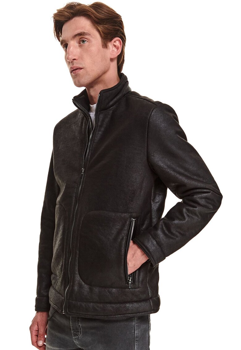 Jacheta de piele ecologica cu fermoar fashiondays.ro imagine promotii 2022
