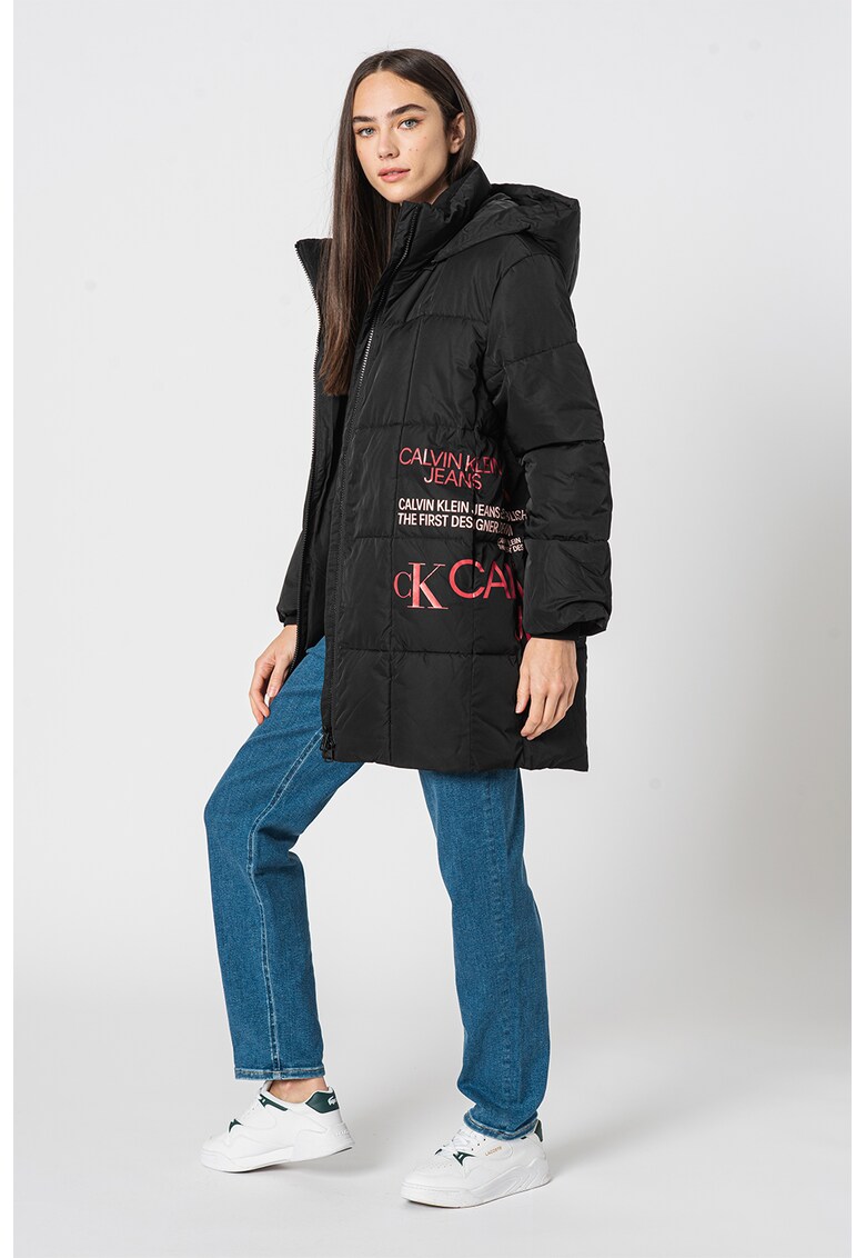 CALVIN KLEIN JEANS Подплатено зимно яке с лого за Жени CALVIN KLEIN JEANS Подплатено зимно яке с лого за Жени