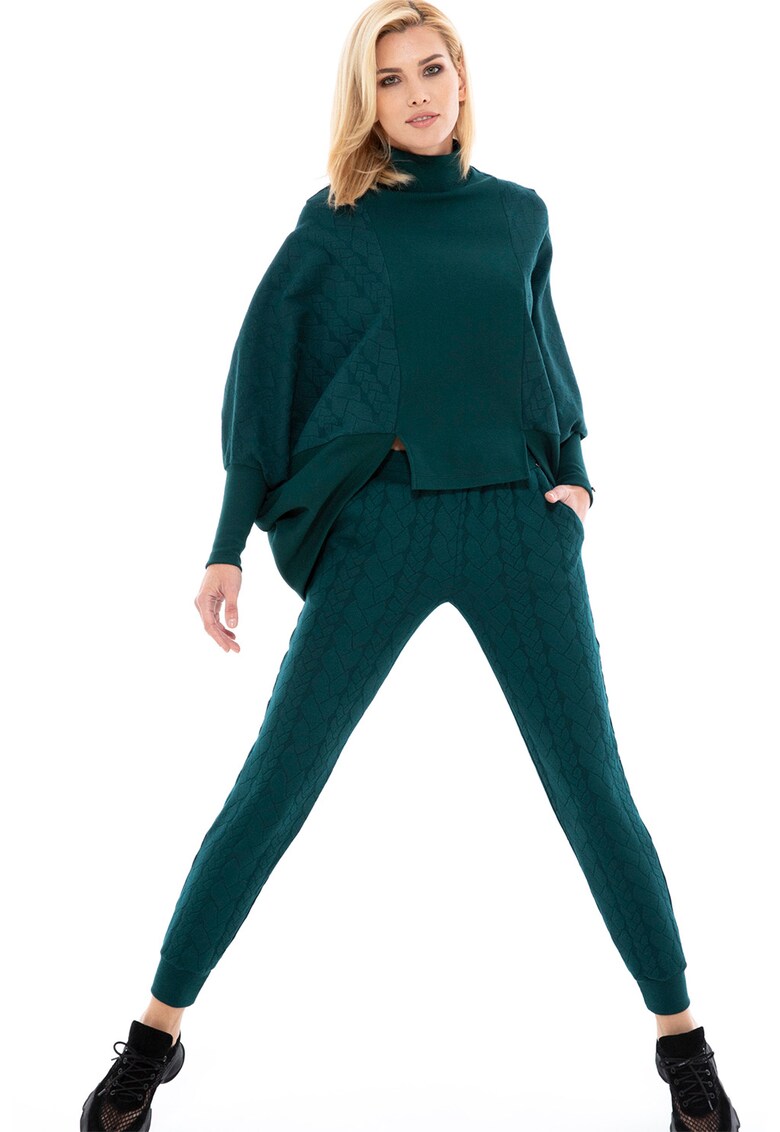 Pantaloni sport cu talie inalta si aspect impletit fashiondays.ro imagine 2022 13clothing.ro