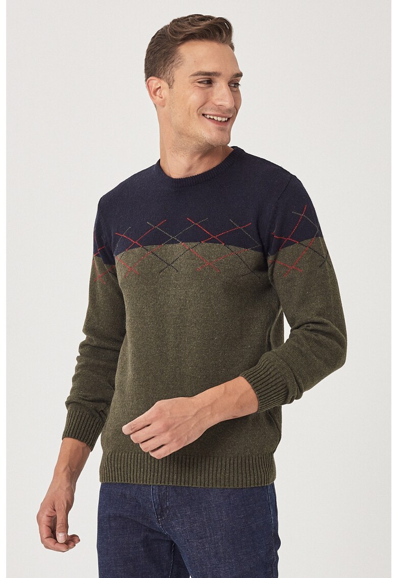 Pulover din amestec de lana – cu aspect contrastant 2022 ❤️ Pret Super fashiondays imagine noua 2022