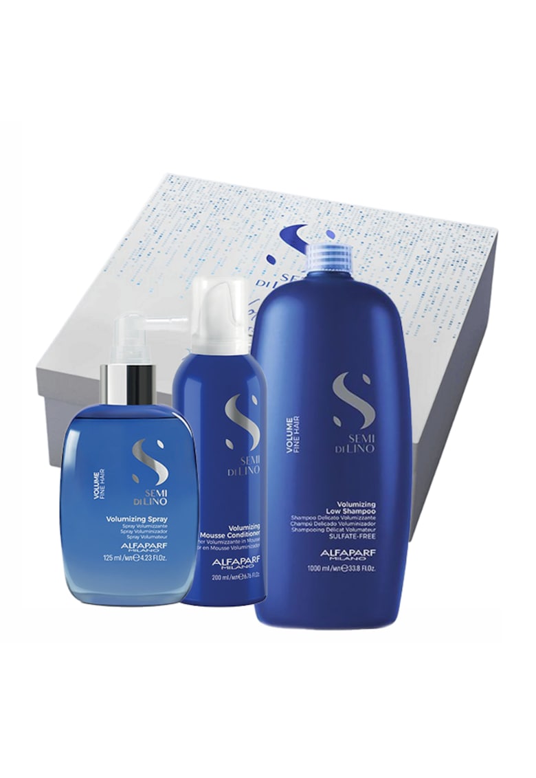 Set pentru par cu volum  Volume Magnifying Sampon 1000 ml - Balsam spuma 200 ml - Spray 125 ml