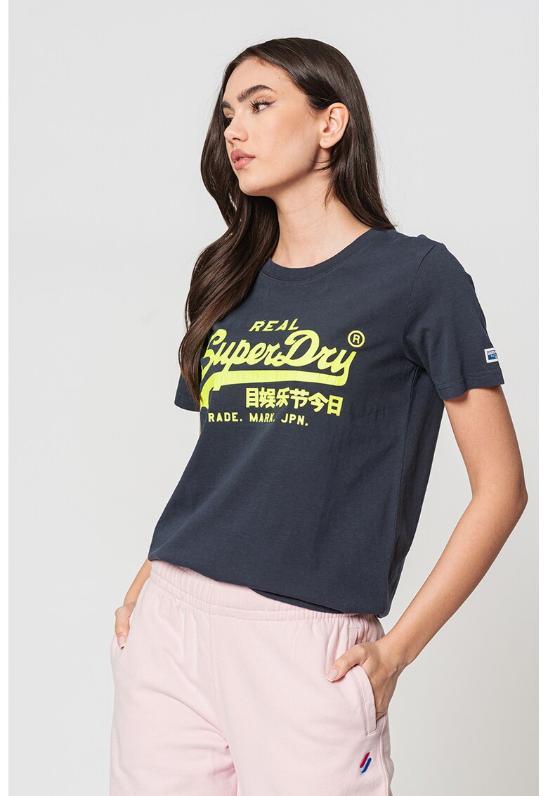 Tricou de bumbac cu imprimeu logo SUPERDRY fashiondays.ro