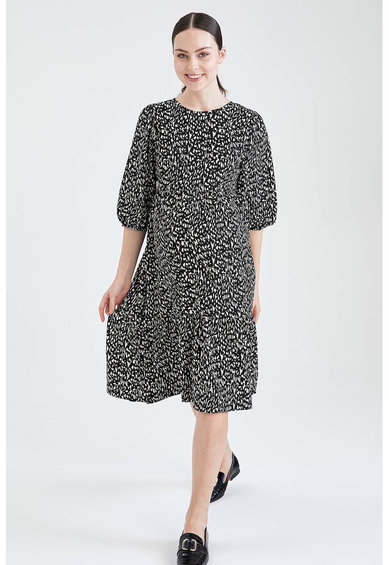 Rochie evazata cu animal print