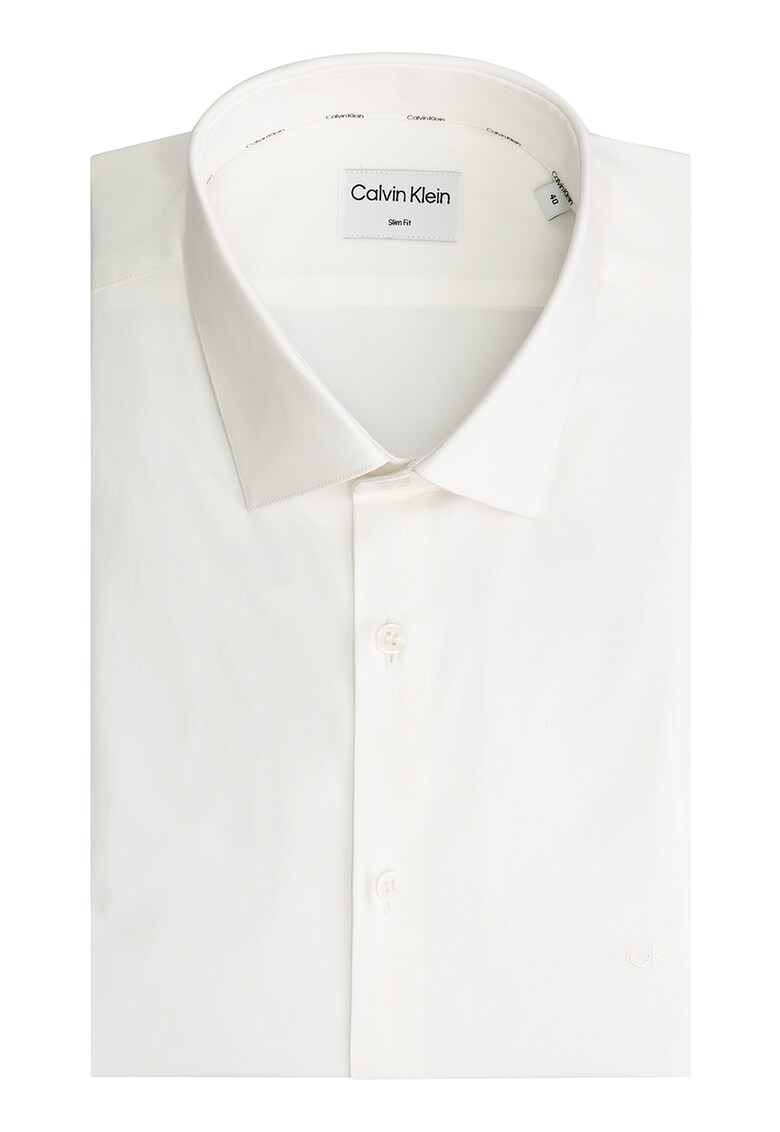 Camasa slim fit uni - Alb