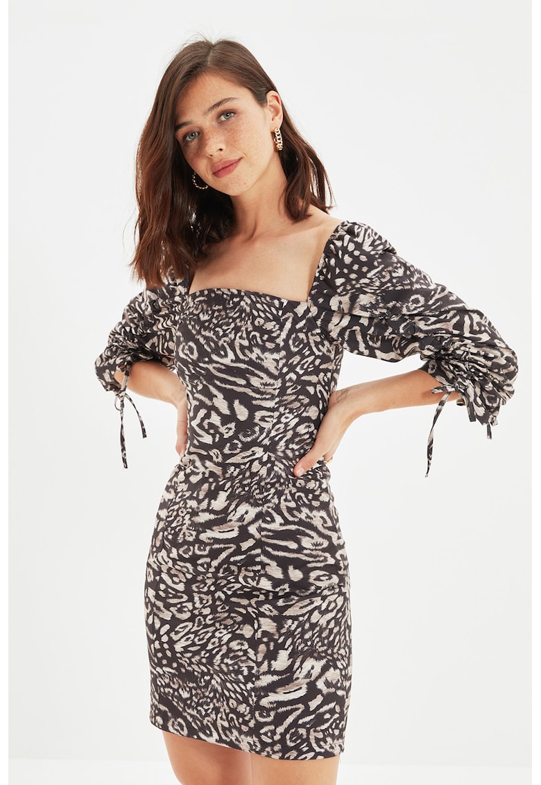 Rochie mini cu animal print