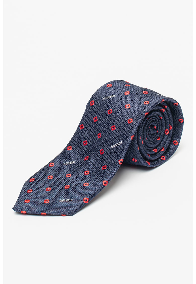 Cravată de mătase cu imprimeu geometric