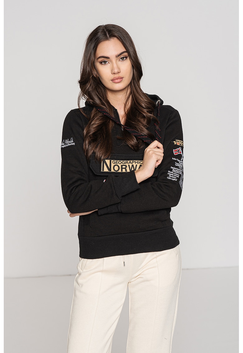 Hanorac cu snur si logo brodat Gymclass