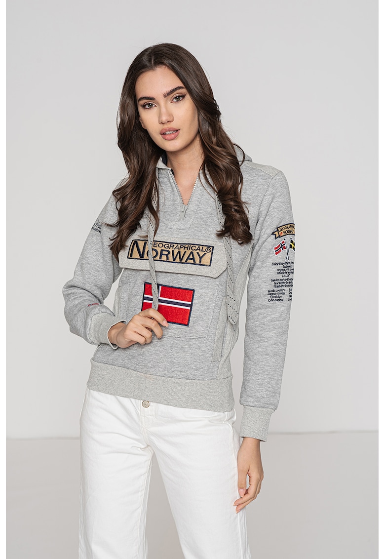 Hanorac cu snur si logo brodat Gymclass