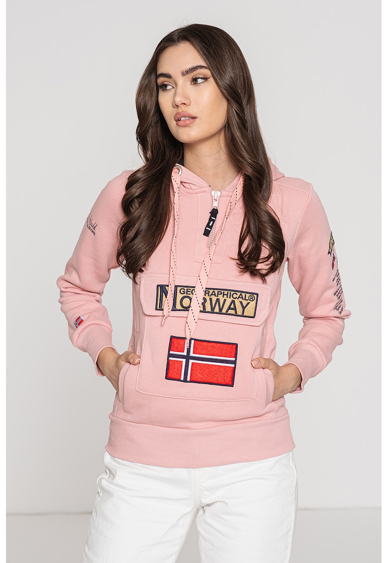 Hanorac cu snur si logo brodat Gymclass