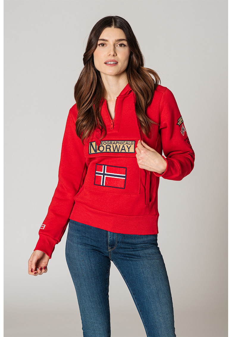 Hanorac cu snur si logo brodat Gymclass