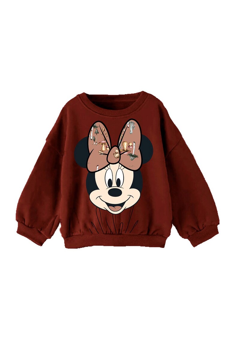 Bluza sport cu decolteu la baza gatului si imprimeu cu Minnie Mouse