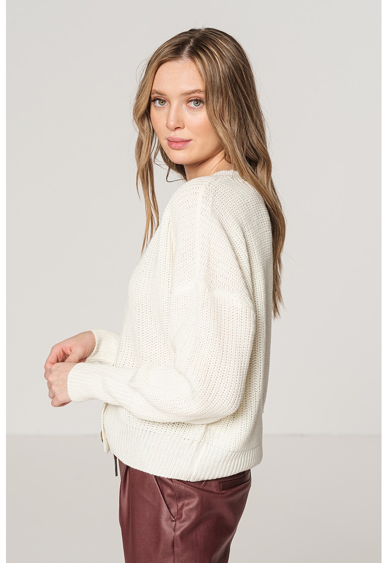 Cardigan cu decolteu in V si nasturi