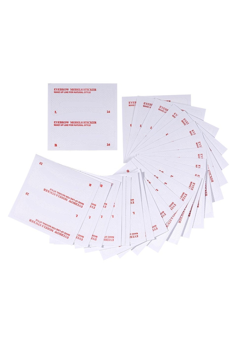 Set Sabloane sprancene adezive -  Eyebrow Models Sticker - 24 bucati