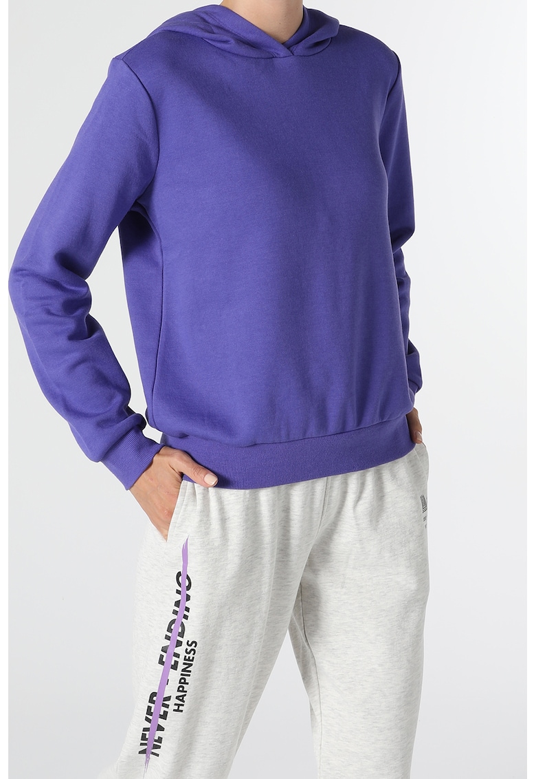 Hanorac regular fit cu terminatie striata