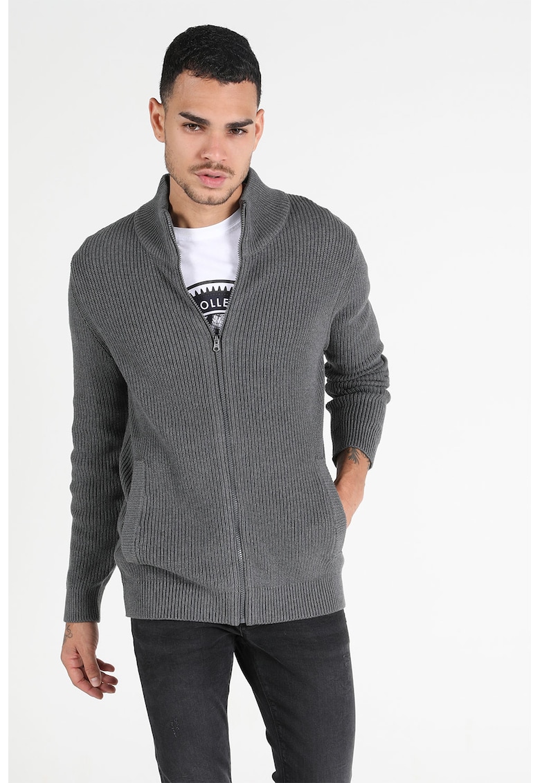 Colins Cardigan cu fermoar si buzunare laterale