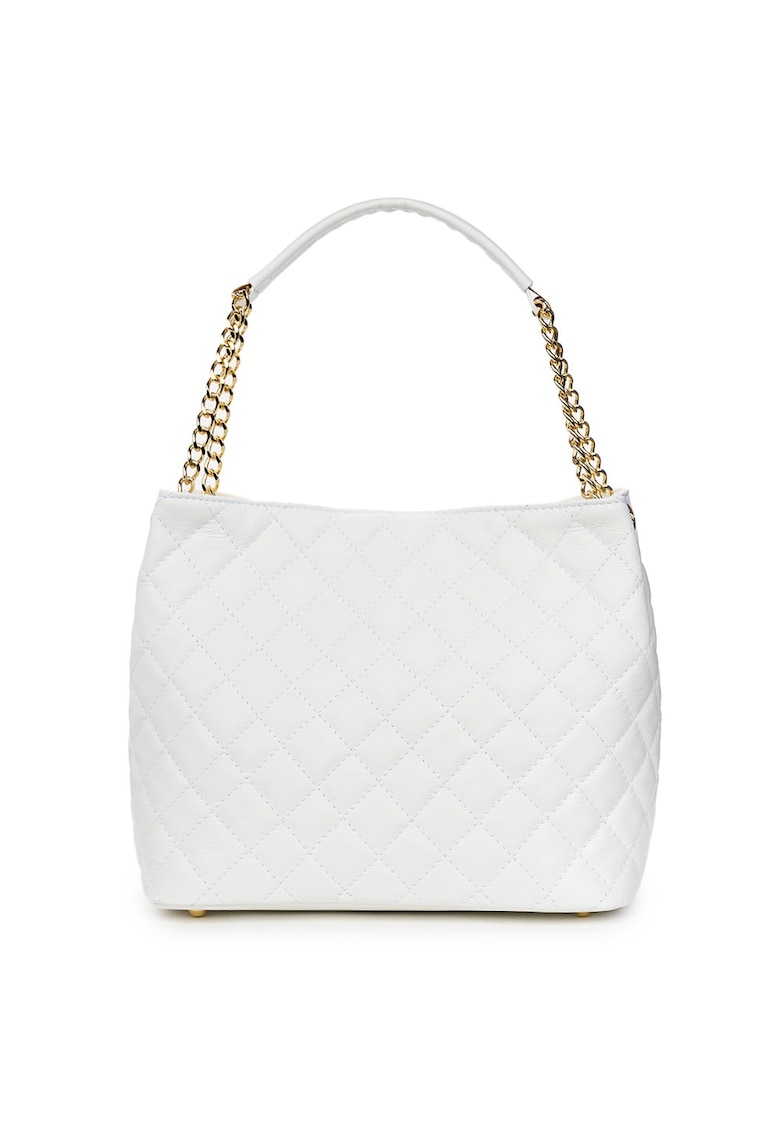 Geanta din piele matlasata Paloma fucsia