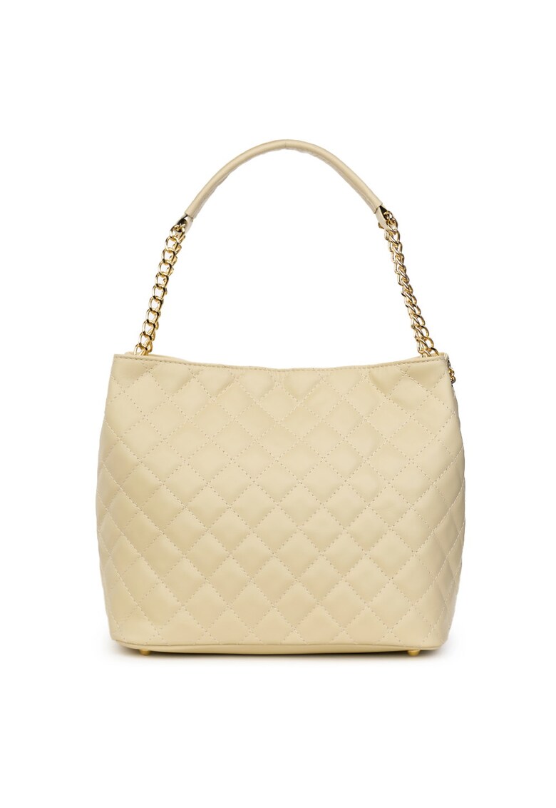 Geanta din piele matlasata Paloma fucsia