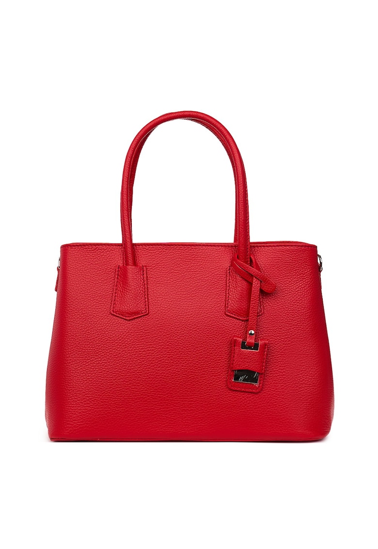 Geanta dama din piele naturala Valentina rosie