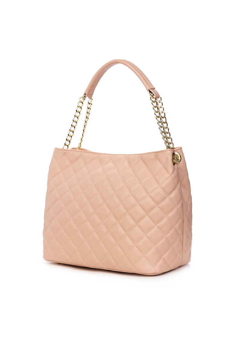 Geanta din piele matlasata Paloma fucsia